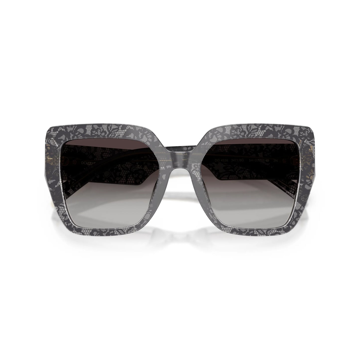 Occhiali da sole Dolce & Gabbana DG4538 34718G Print Black Lace squadrati