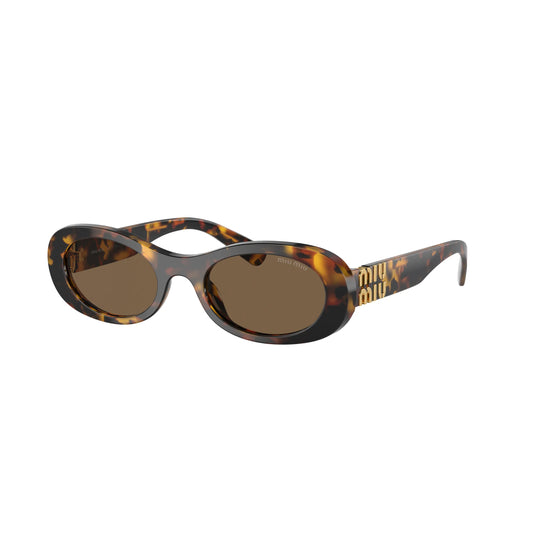 Lunettes de soleil rondes Miu Miu MU 06ZS VAU06B Havane