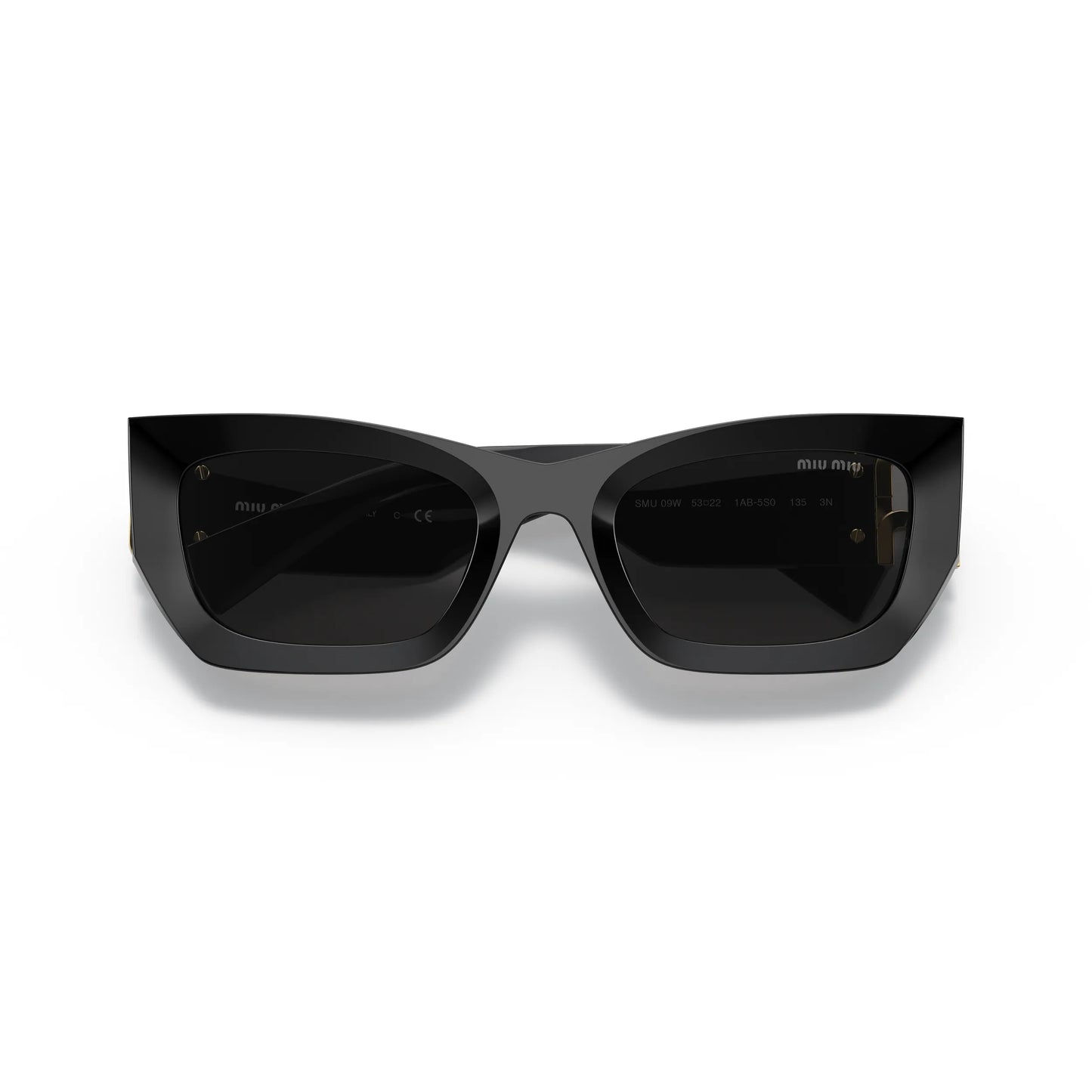 Occhiali da sole Miu Miu MU 09WS 1AB5S0 Nero rettangolari