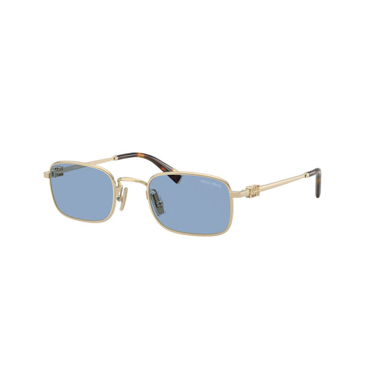 Lunettes de soleil Miu Miu SMU A53 ZVN60O Doré/Bleu clair