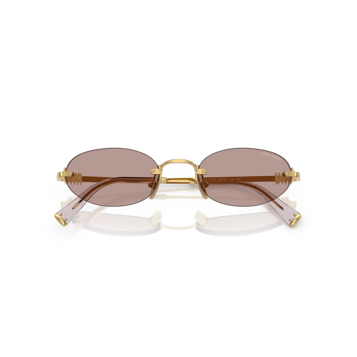 Lunettes de soleil Miu Miu MU A54S 5AK20I Or/Violet clair-Marron