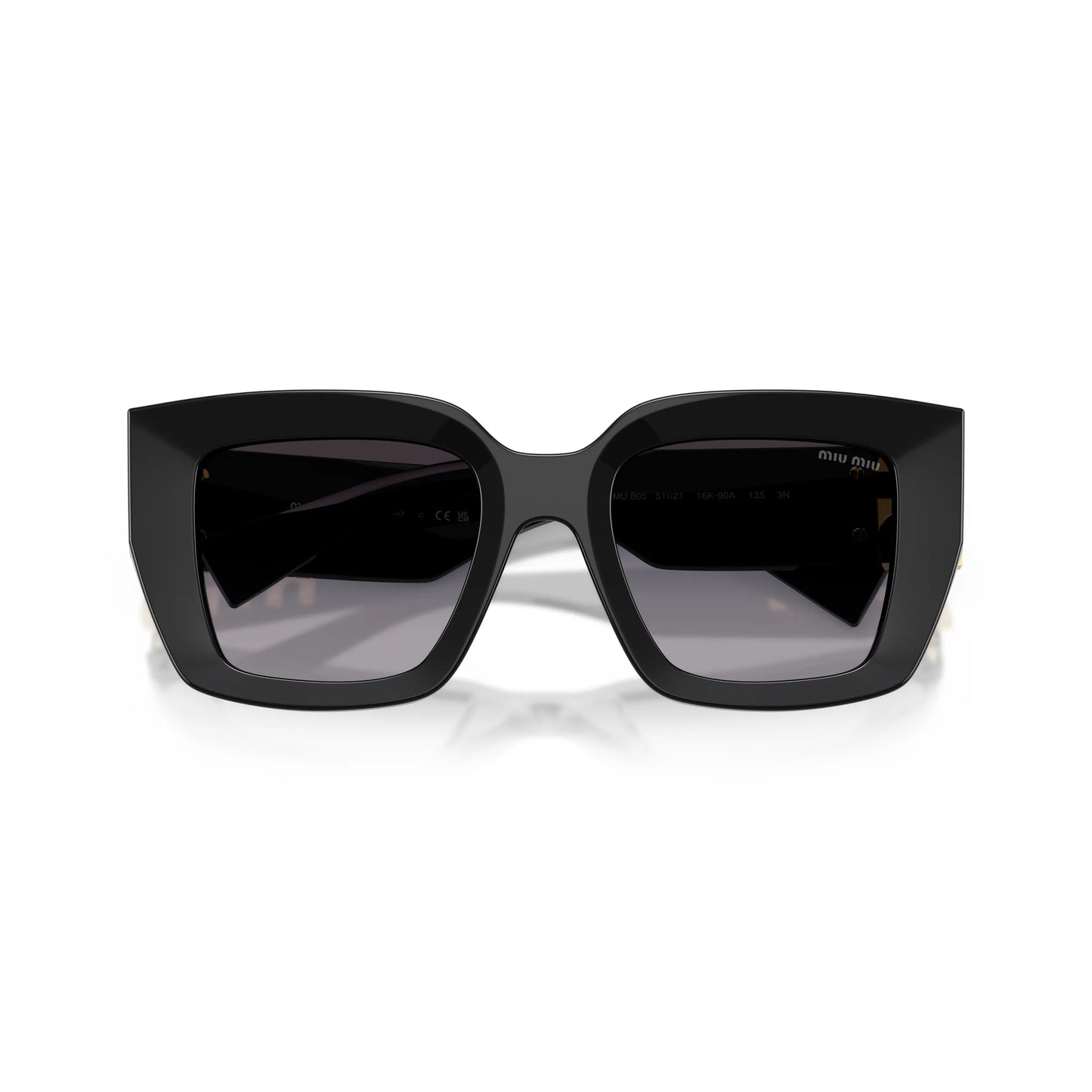 Occhiali da sole Miu Miu MU B05S 16K90A Black rettangolari