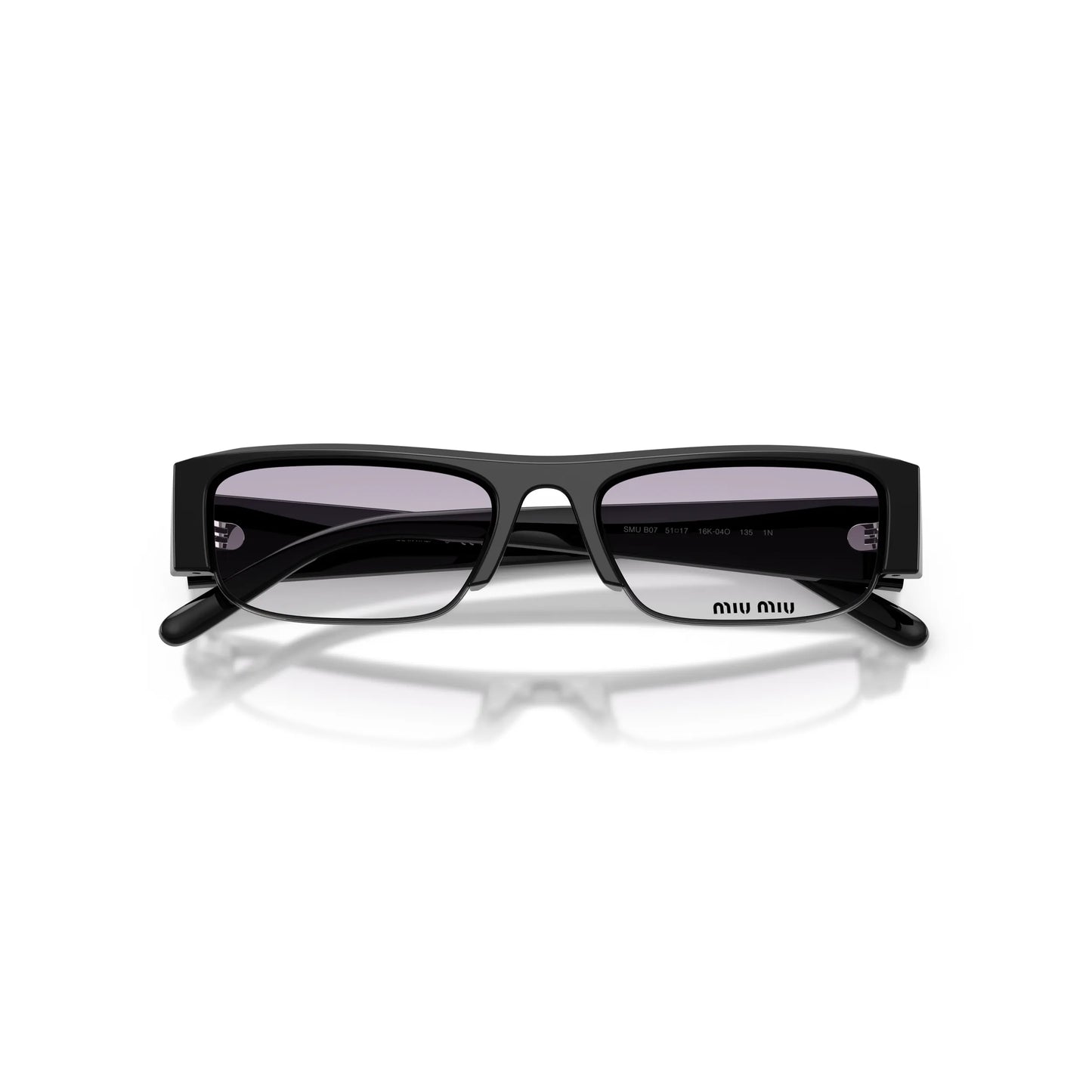 Occhiali da sole Miu Miu MU B07S 16K04O Nero rettangolare
