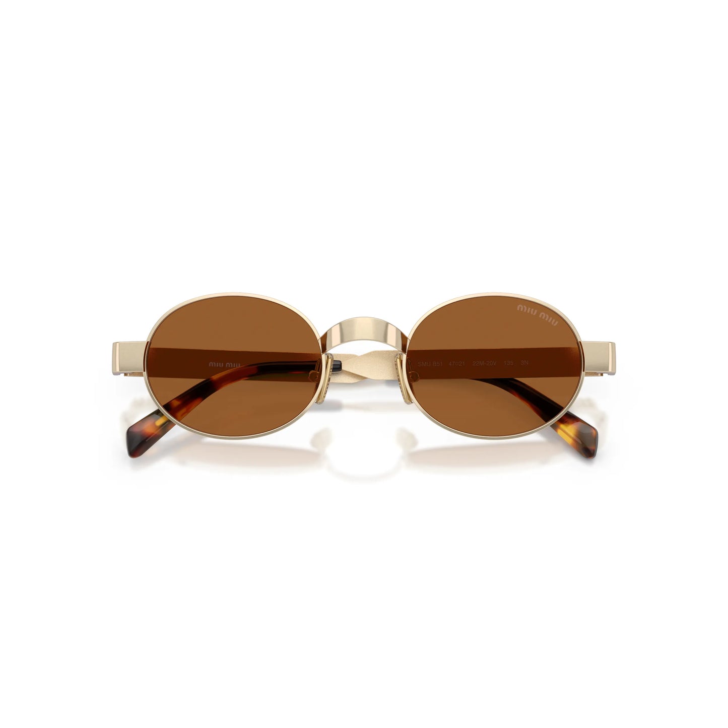 Occhiali da sole Miu Miu MU B51S 22M20V Old Gold rotondi