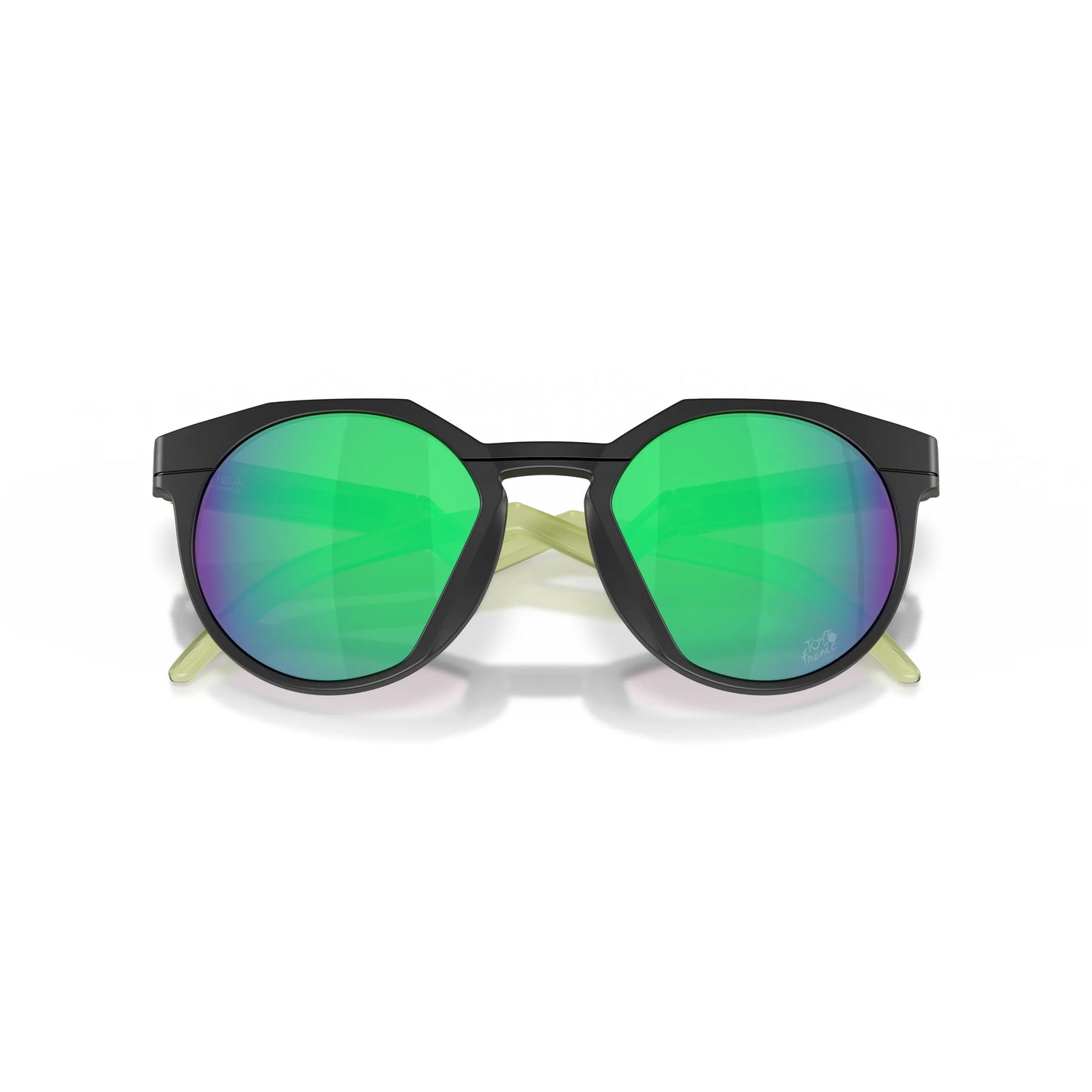 Occhiali da sole Oakley HSTN OO9242 924222 Nero Opaco Prizm Jade rotondi