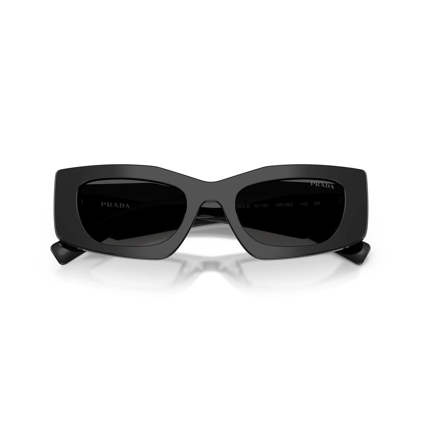 Occhiali da sole Prada PR D03SD 16K08Z Black Grey rettangolari