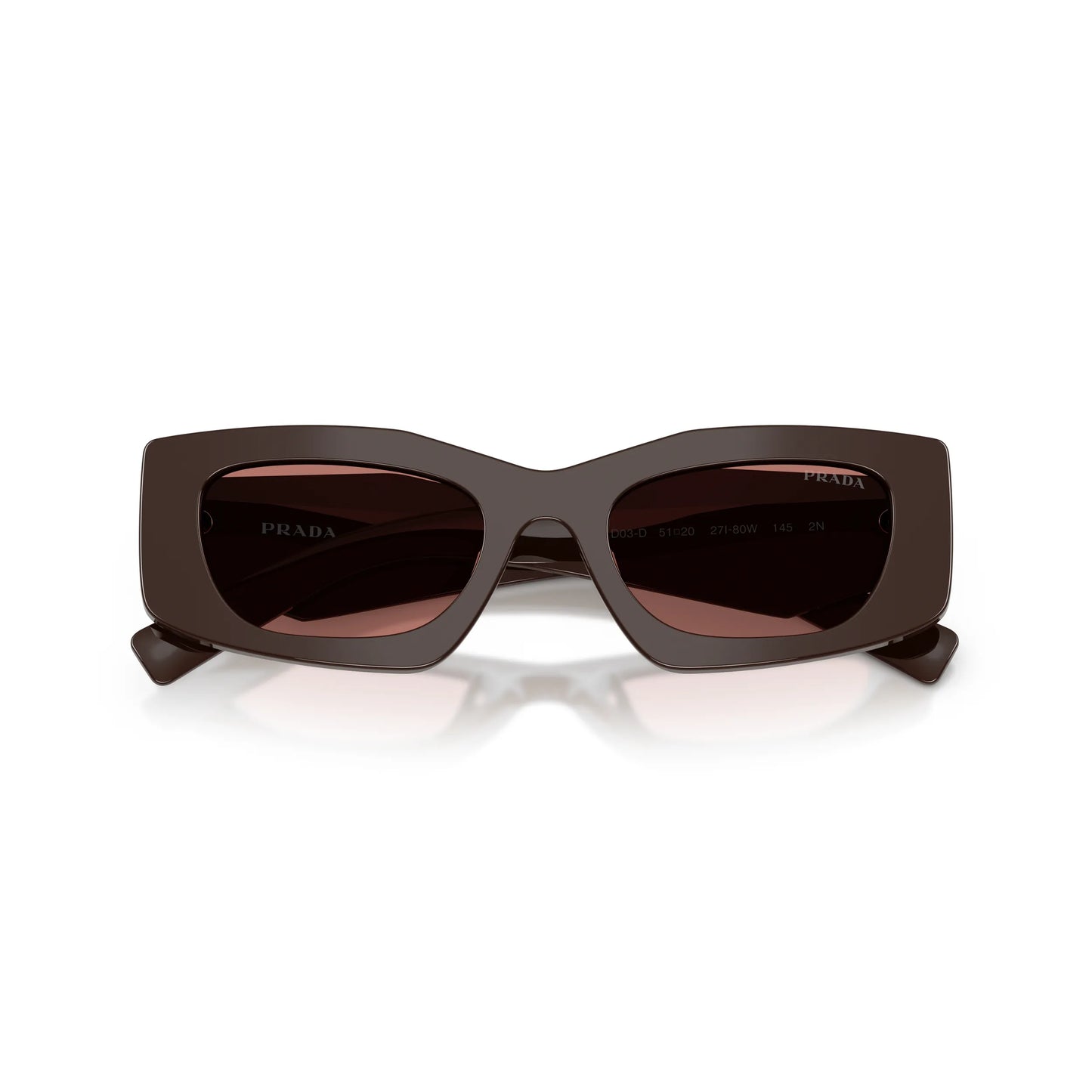 Occhiali da sole Prada PR D03SD 27I80W Cigar Bordeaux rettangolari