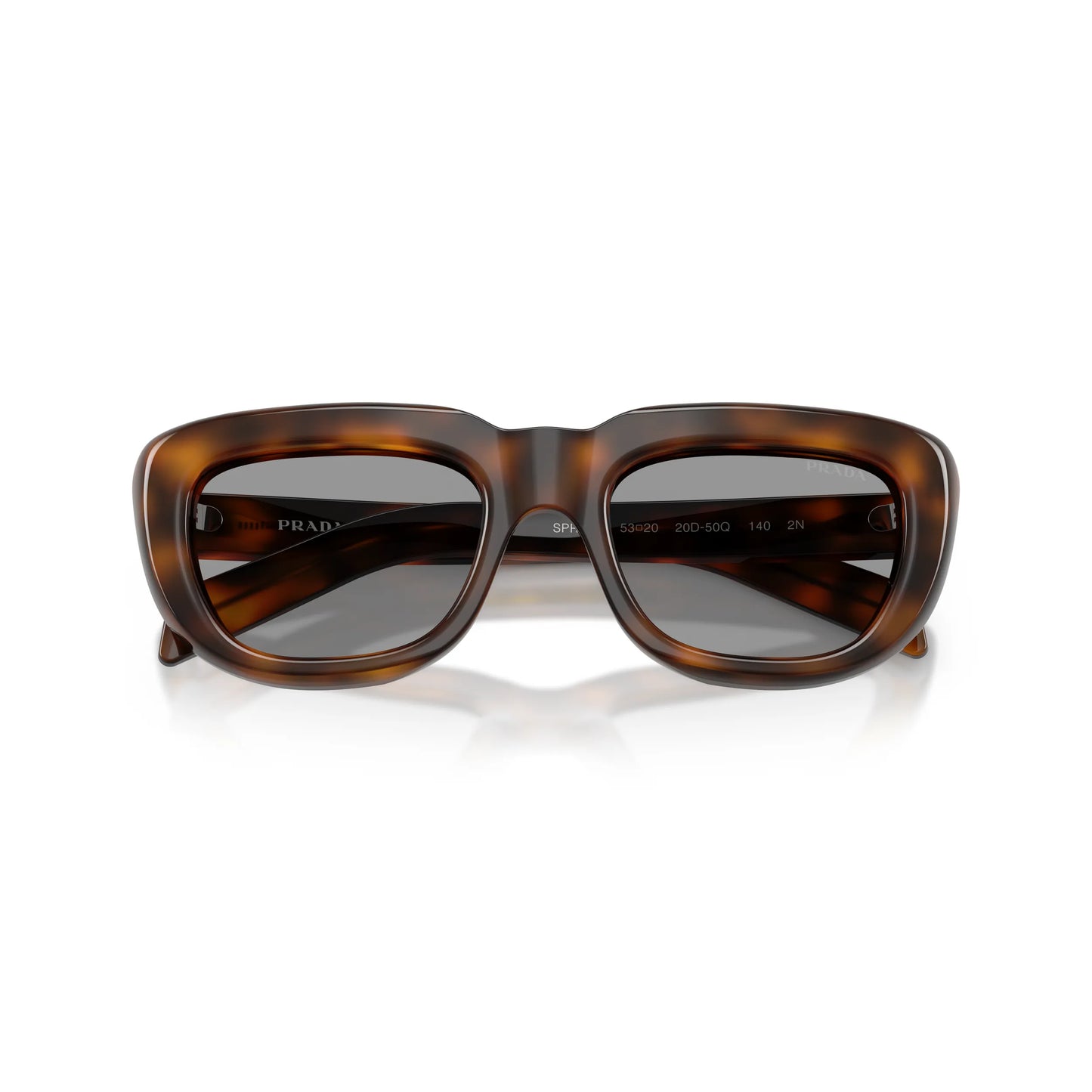 Occhiali da sole Prada PR D07S 20D50Q Juniper Tartarugato Grey rettangolari