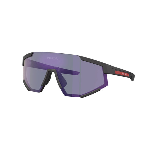 Lunettes de soleil Prada Linea Rossa PS 04WS DG070A Black Rubber Blue Mirror