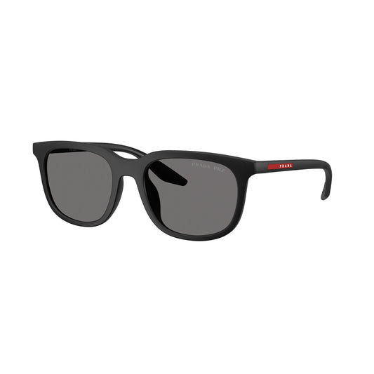 Lunettes de soleil Prada Linea Rossa PS B09SU 1BO02G Noir mat polarisé rectangulaire