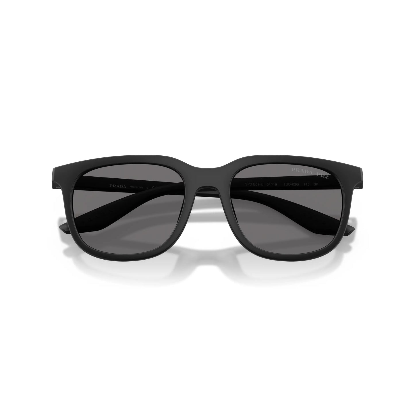 Occhiale da sole Prada Linea Rossa PS B09SU 1BO02G Nero opaco polarized rettangolare