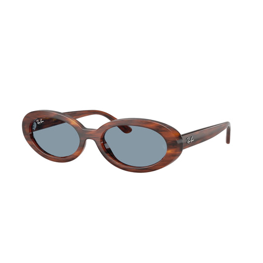 Lunettes de soleil Ray-Ban RB2223 954/56 ovales Havane rayé bleu