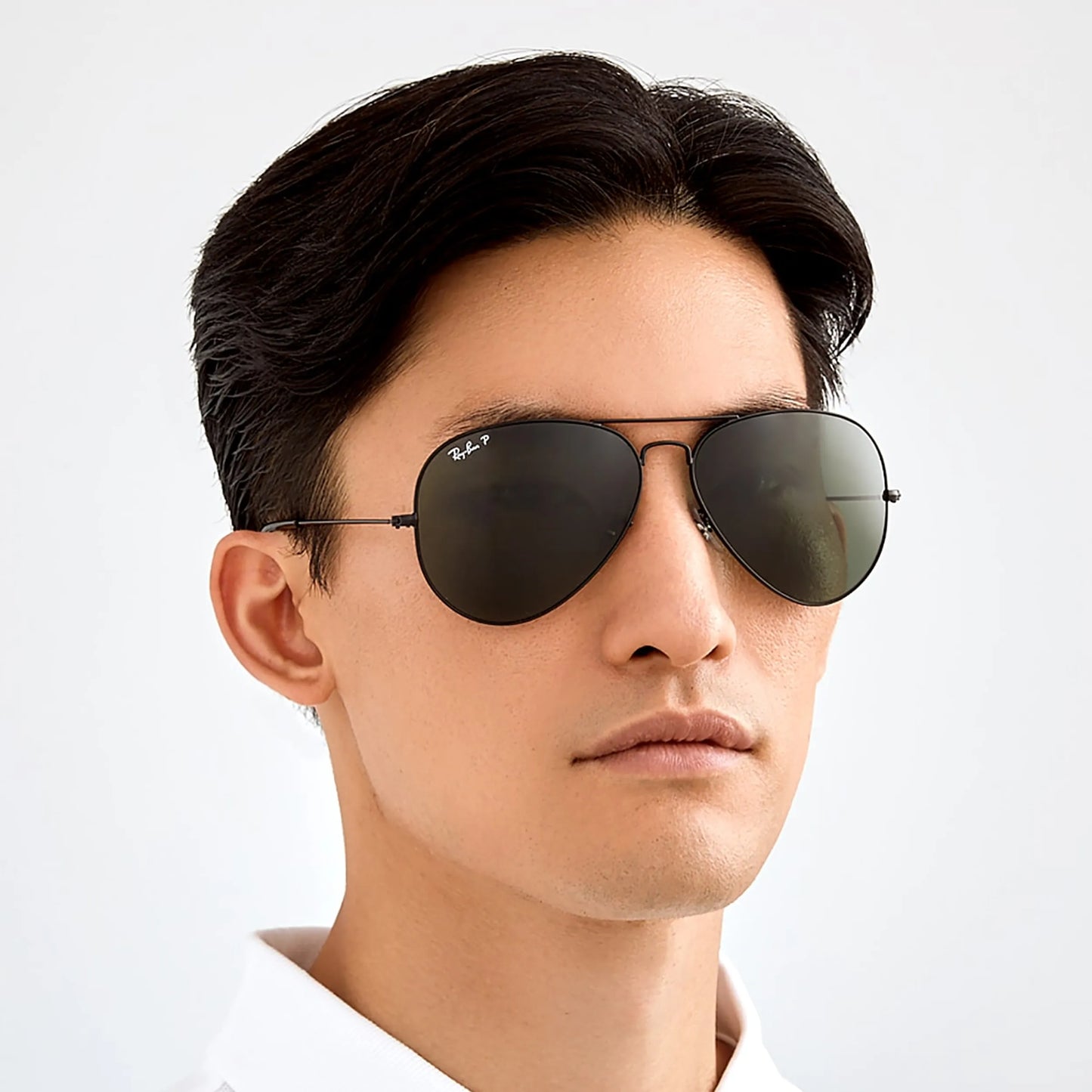 Occhiali da sole Ray-Ban Aviator Large Metal RB3025 002/58 Black Polarized