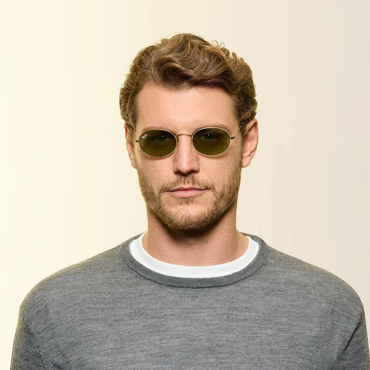 Occhiale da sole Ray-Ban Oval RB3547 001/4E Oro/Battle Green