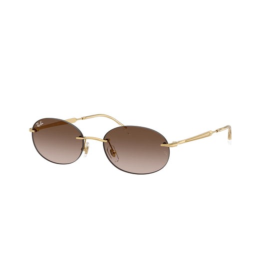 Lunettes de soleil Ray-Ban RB3767 001/13 Gold Brown Gradient ovales