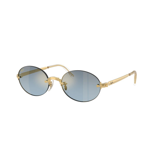 Lunettes de soleil Ray-Ban A$AP Rocky RB3929 001/S2 Or Bleu Gris Dégradé ovales