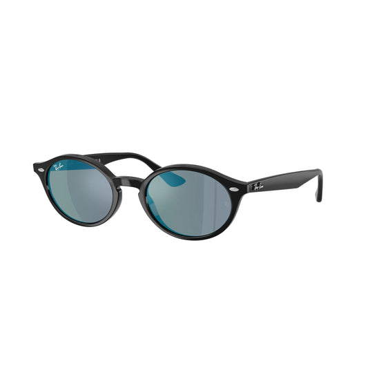 Lunettes de soleil Ray-Ban RB4315 ovales noires miroir bleu