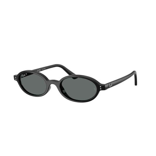 Lunettes de soleil Ray-Ban RB4472 667781 Black Grey Polarized ovales