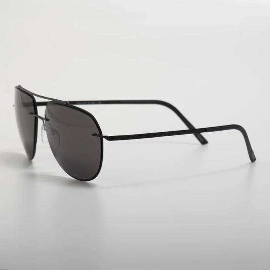 Occhiale da sole Silhouette Ring 8719 75 9040 Pure Black - lato - Shop Ottica Mineo