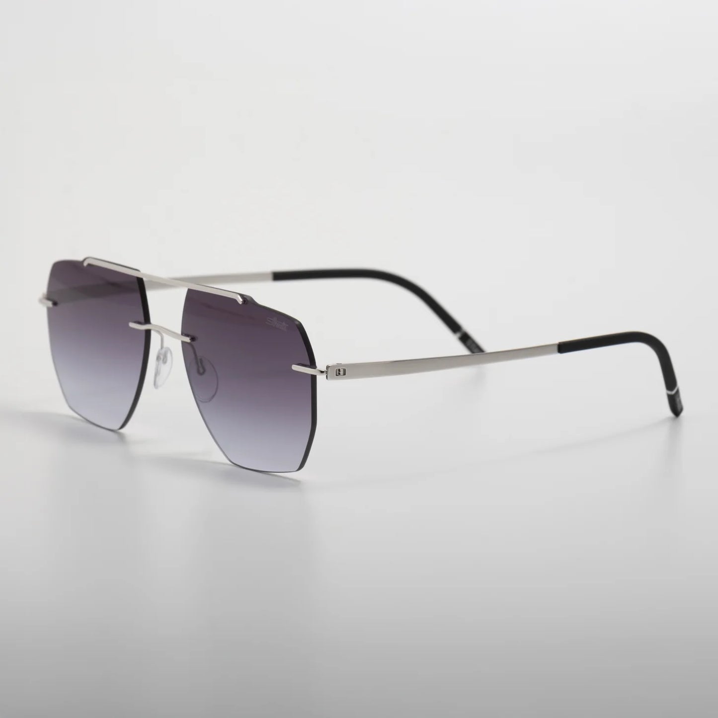 Occhiale da sole Silhouette Rincon 8746 75 7000 Rhodium / Black - lato - Shop Ottica Mineo
