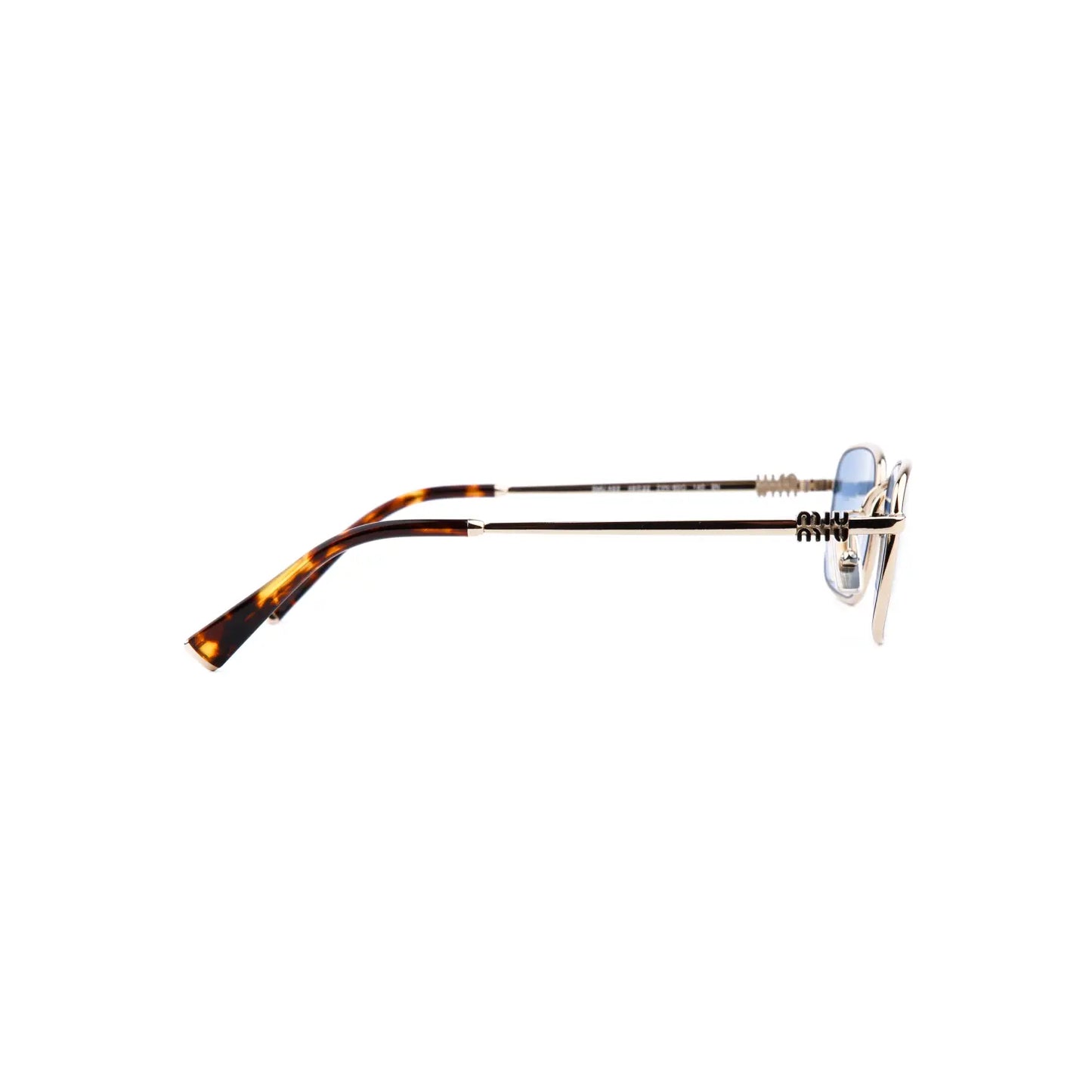Occhiale da sole Miu Miu SMU A53 ZVN60O Gold/ Light Blu - dettaglio - Shop Ottica Mineo