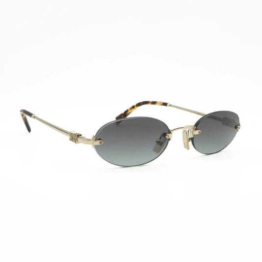 Occhiale da sole Miu Miu MU A54S ZVN5D1 Oro/Light Grey - lato - Shop Ottica Mineo