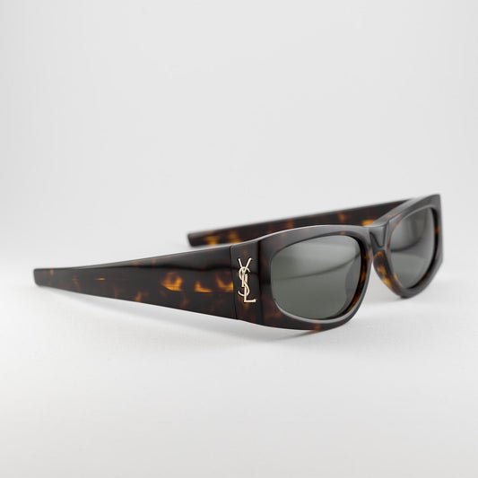 Occhiale da sole Saint Laurent SL M140 003 Havana - lato - Shop Ottica Mineo