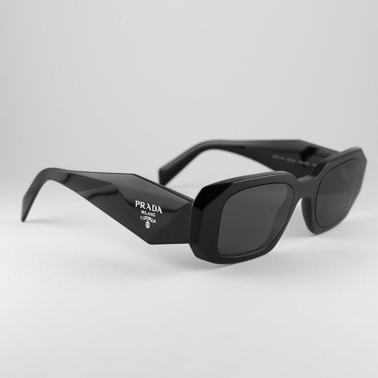 Occhiale da sole Prada SPR 17W 1AB-5S0 Black - lato - Shop Ottica Mineo