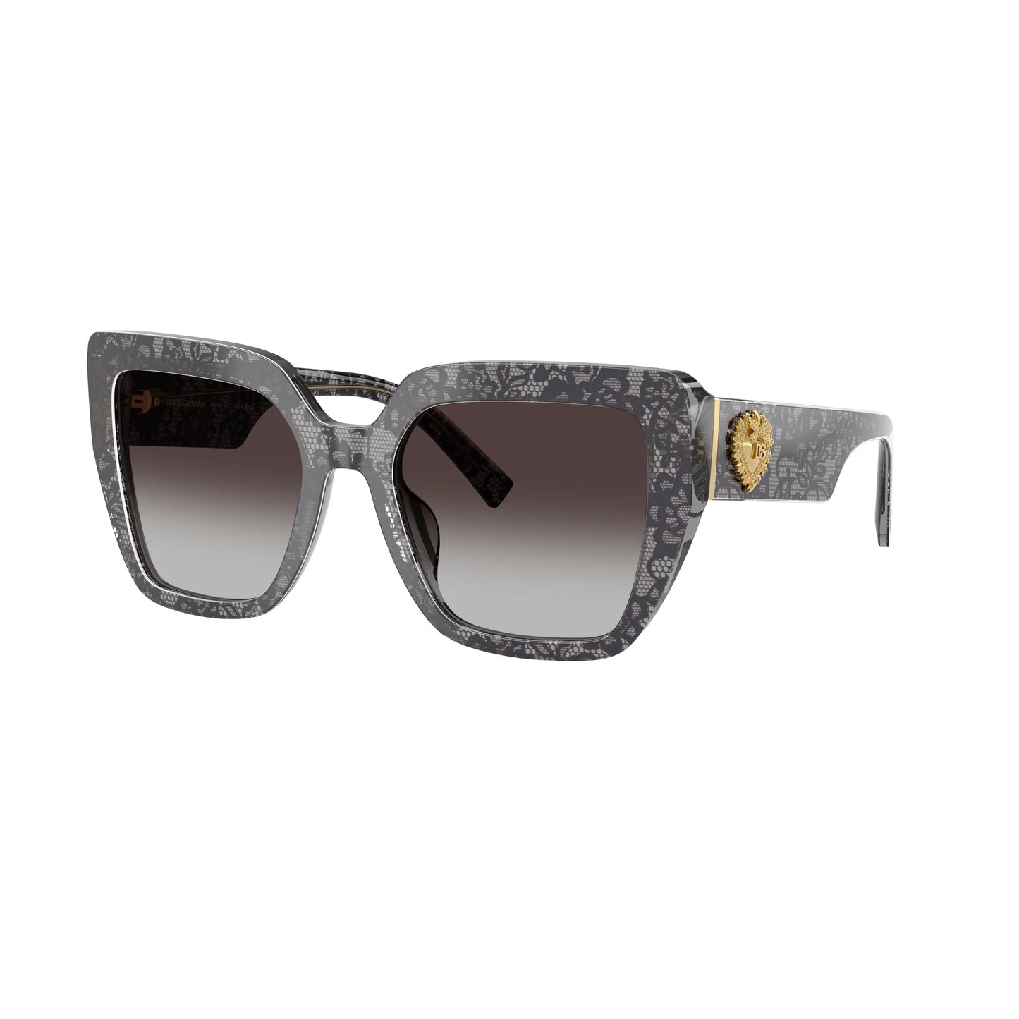 Occhiali da sole Dolce & Gabbana DG4538 34718G Print Black Lace squadrati