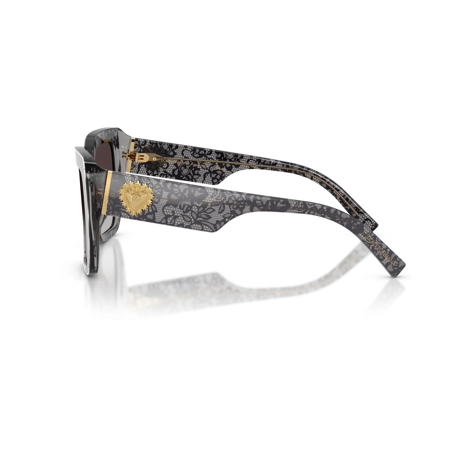 Occhiali da sole Dolce & Gabbana DG4538 34718G Print Black Lace squadrati