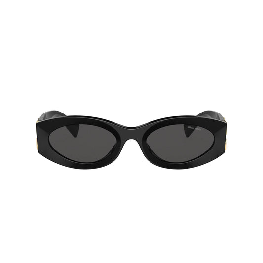 Lunettes de soleil ovales noires Miu Miu MU 11WS 1AB5S0