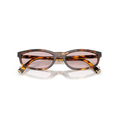 Occhiali da sole Miu Miu MU A06S 14L4I0 Havana Miele geometrico