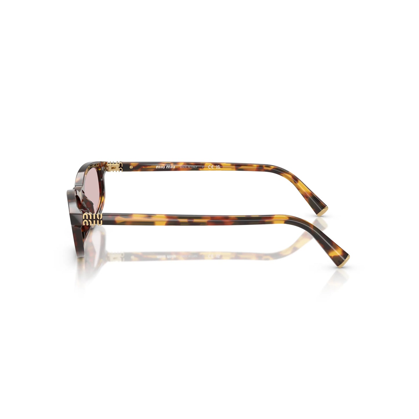 Occhiali da sole Miu Miu MU A06S 14L4I0 Havana Miele geometrico