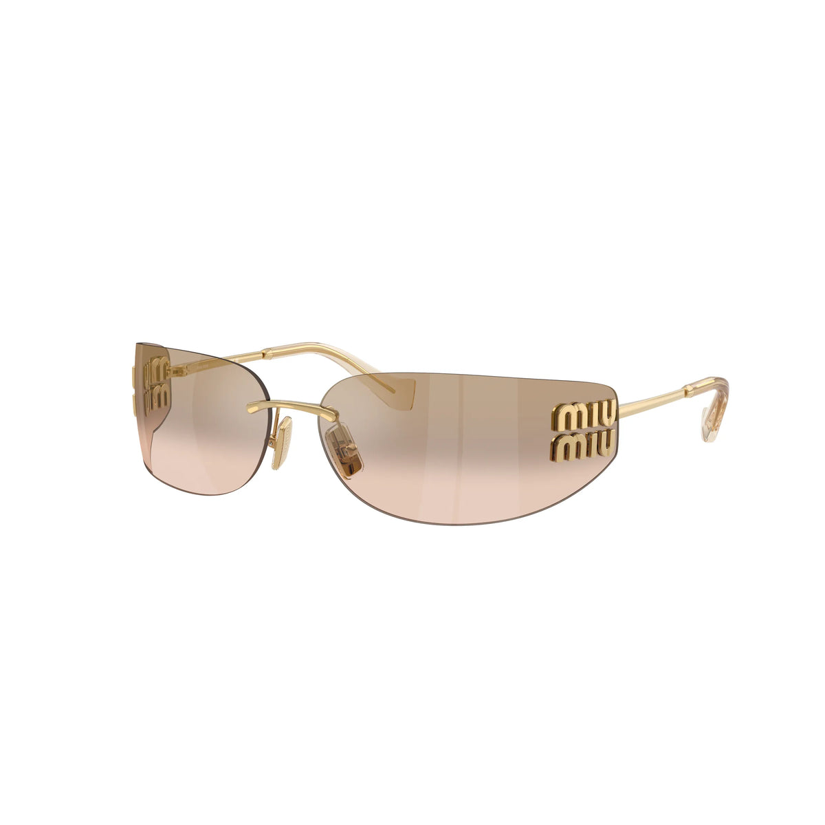Lunettes de soleil Miu Miu MU A51S 5AK20P Or/Bronze miroir dégradé