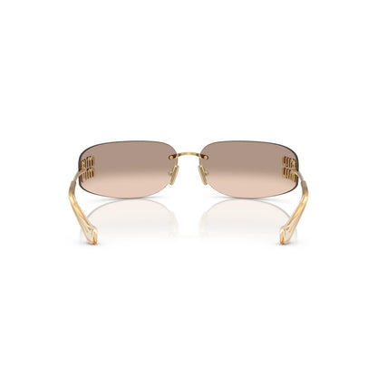 Lunettes de soleil Miu Miu MU A51S 5AK20P Or/Bronze miroir dégradé