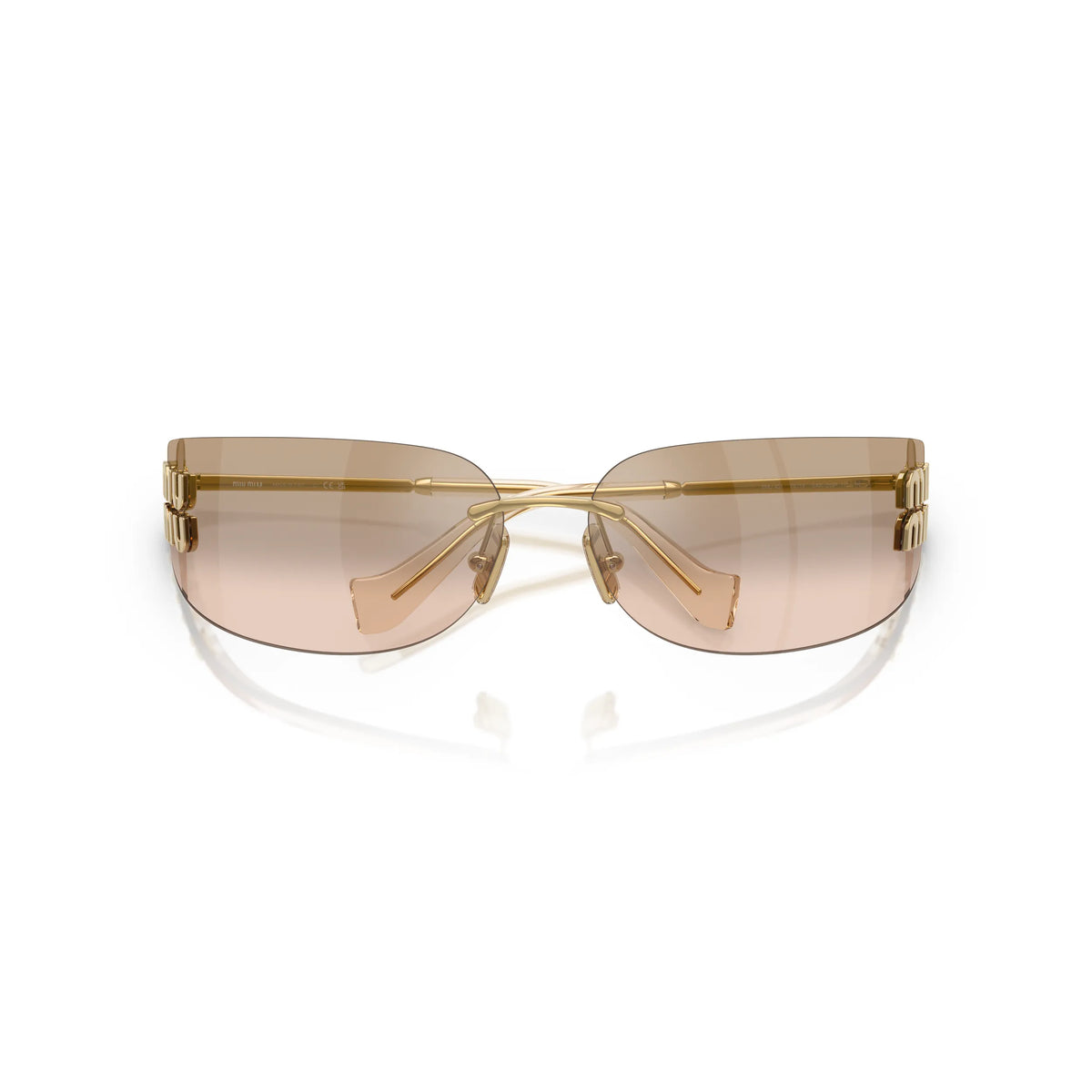 Lunettes de soleil Miu Miu MU A51S 5AK20P Or/Bronze miroir dégradé