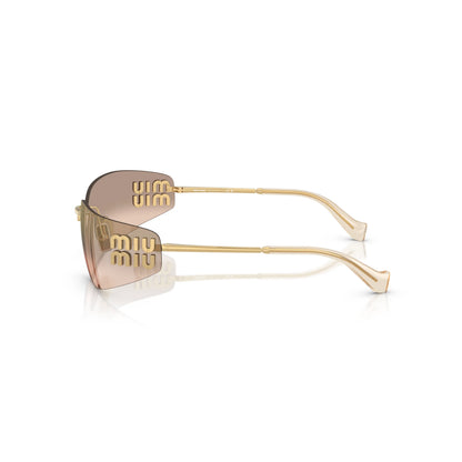 Lunettes de soleil Miu Miu MU A51S 5AK20P Or/Bronze miroir dégradé