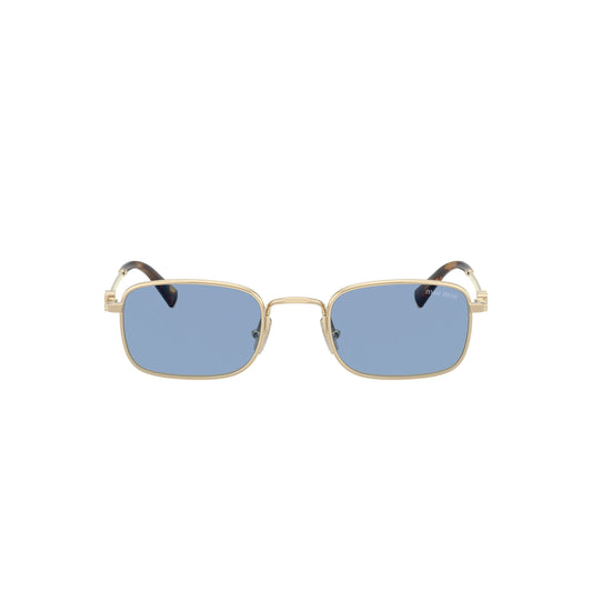 Lunettes de soleil Miu Miu SMU A53 ZVN60O Doré/Bleu clair