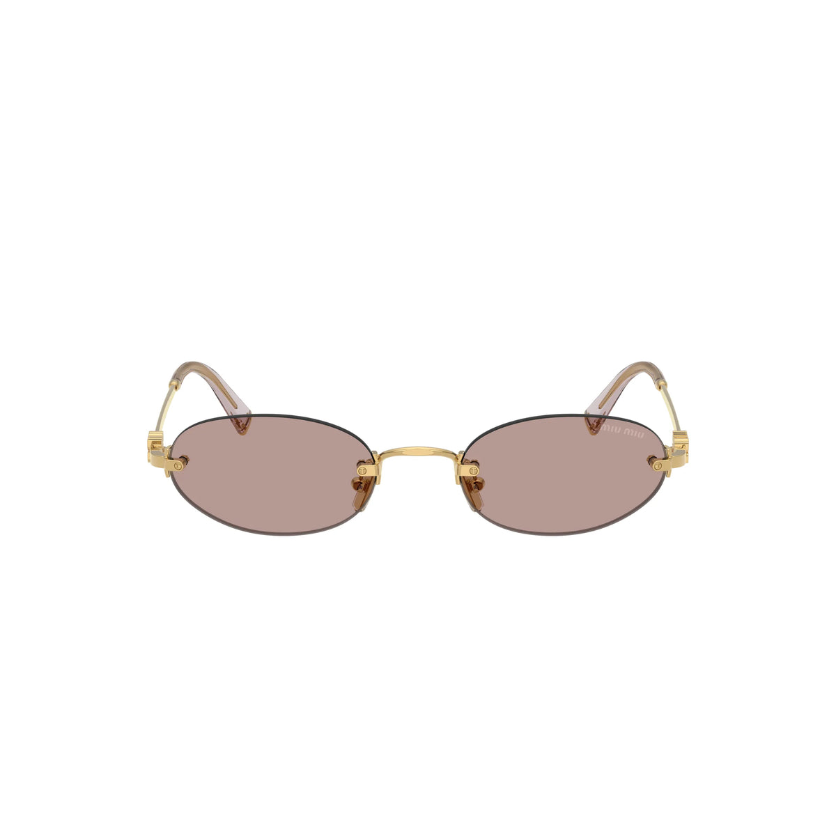 Lunettes de soleil Miu Miu MU A54S 5AK20I Or/Violet clair-Marron