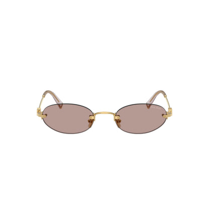 Lunettes de soleil Miu Miu MU A54S 5AK20I Or/Violet clair-Marron