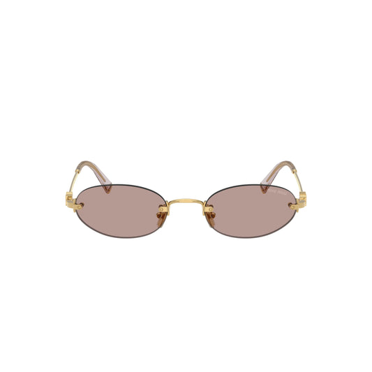 Lunettes de soleil Miu Miu MU A54S 5AK20I Or/Violet clair-Marron