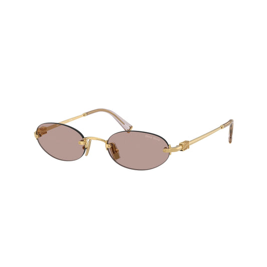 Lunettes de soleil Miu Miu MU A54S 5AK20I Or/Violet clair-Marron