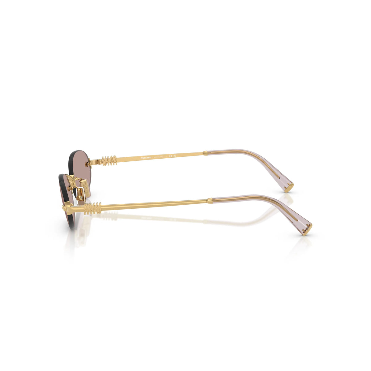 Lunettes de soleil Miu Miu MU A54S 5AK20I Or/Violet clair-Marron