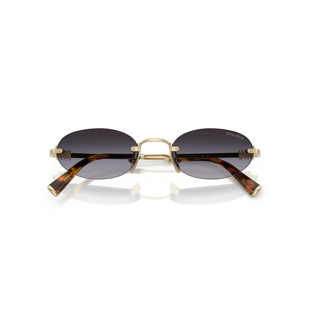 Lunettes de soleil Miu Miu MU A54S ZVN5D1 Or/Gris clair