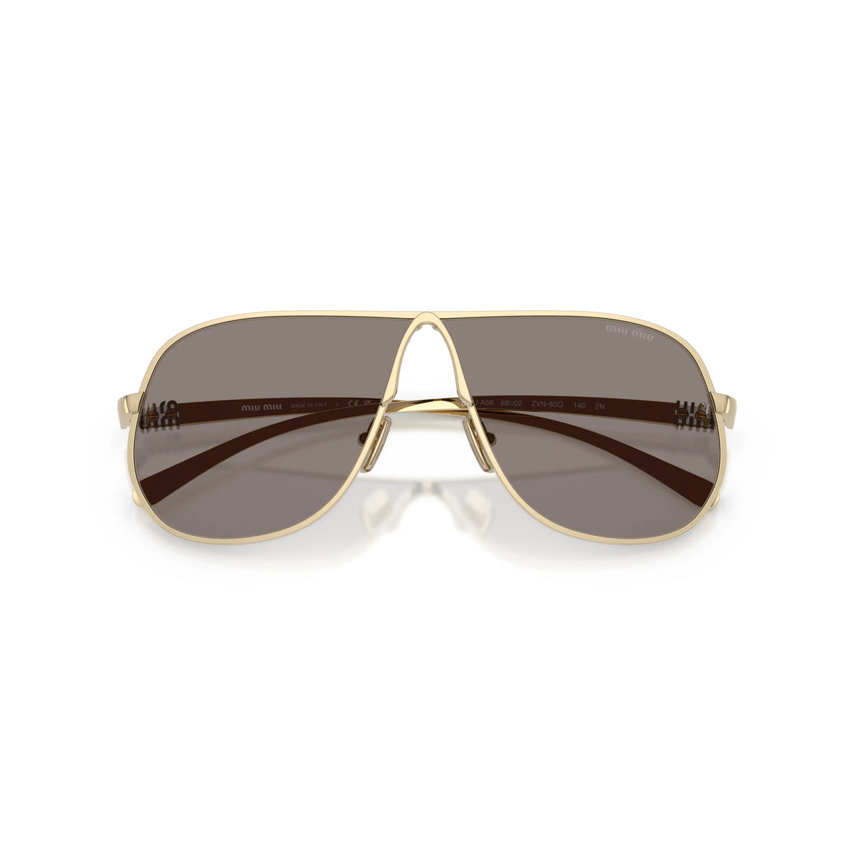 Lunettes de soleil Miu Miu Ombre MU A56S ZVN80Q Or/Gris Foncé