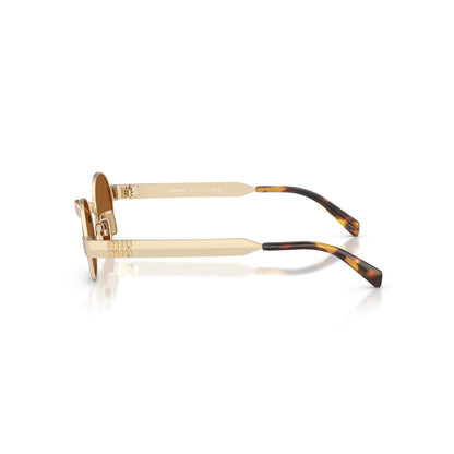 Occhiali da sole Miu Miu MU B51S 22M20V Old Gold rotondi