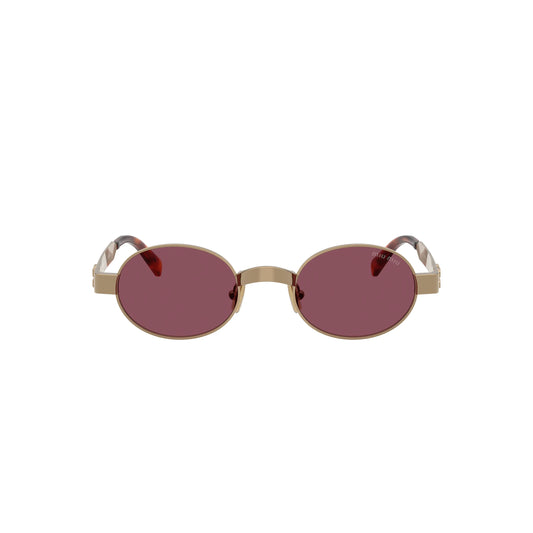 Lunettes de soleil Miu Miu MU B51S 7OE30Y laiton violet rondes