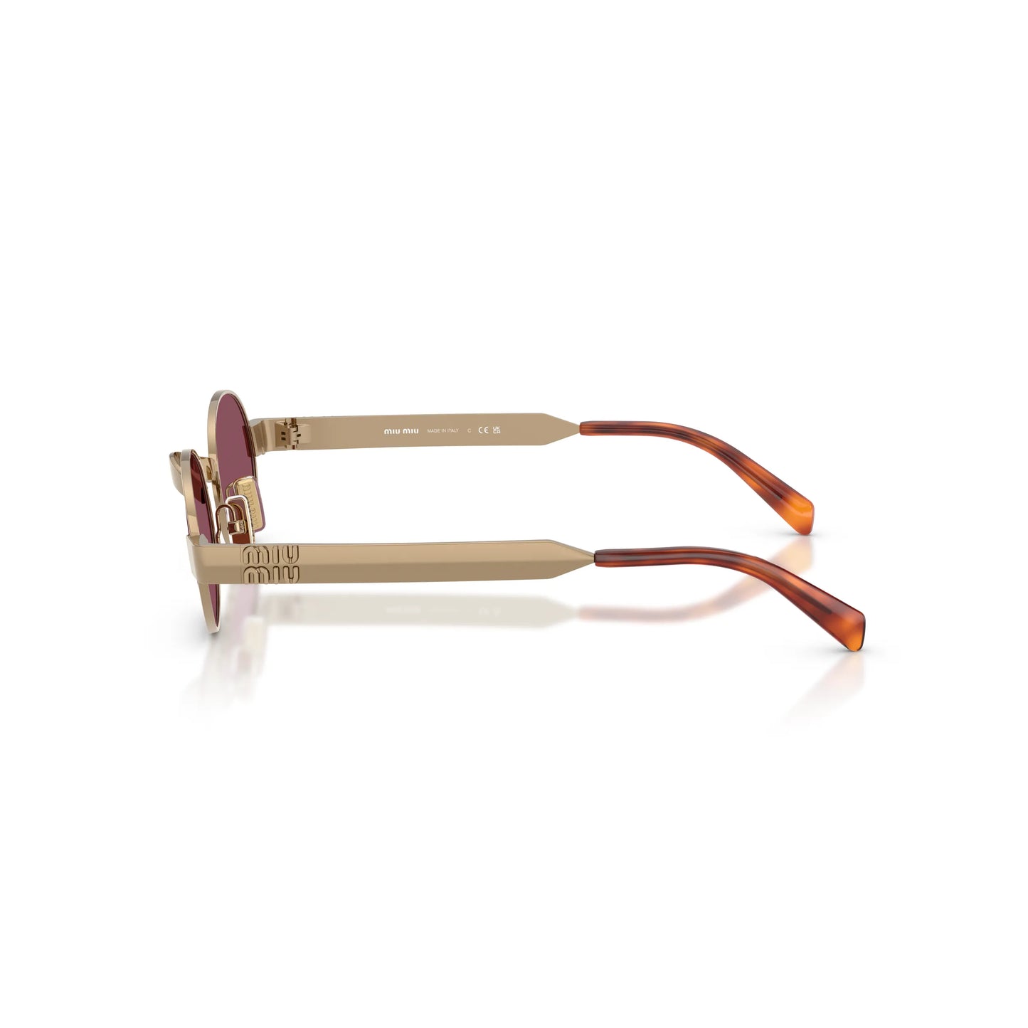 Occhiali da sole Miu Miu MU B51S 7OE30Y Ottone Violet rotondi