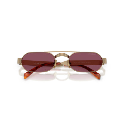 Occhiali da sole Miu Miu MU B52S 7OE30Y Ottone Violet ovali