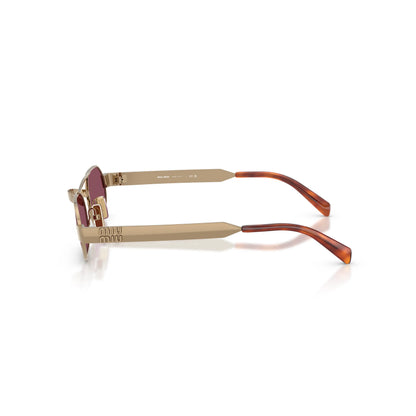 Occhiali da sole Miu Miu MU B52S 7OE30Y Ottone Violet ovali